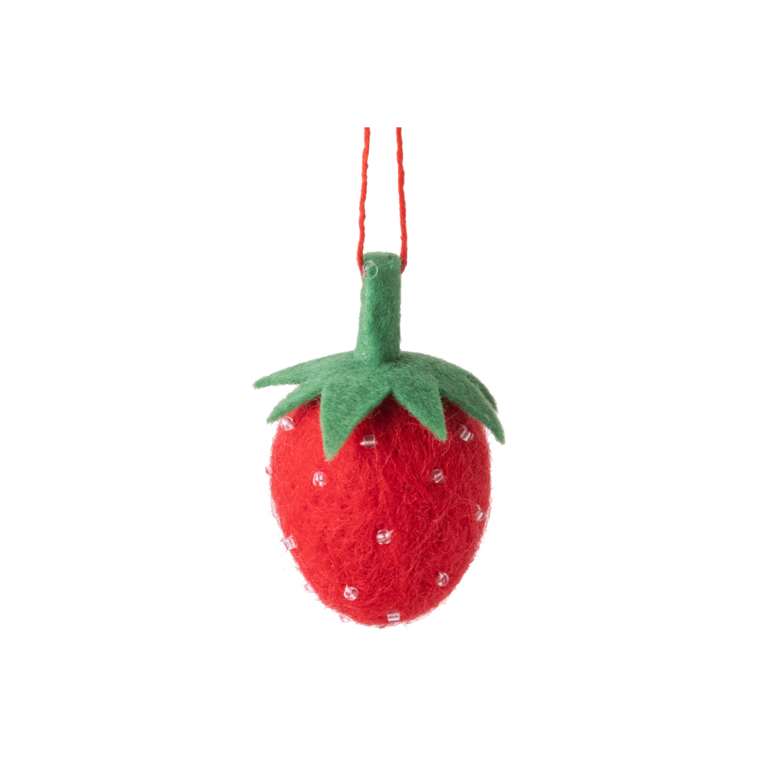 Felt Strawberry Ornament