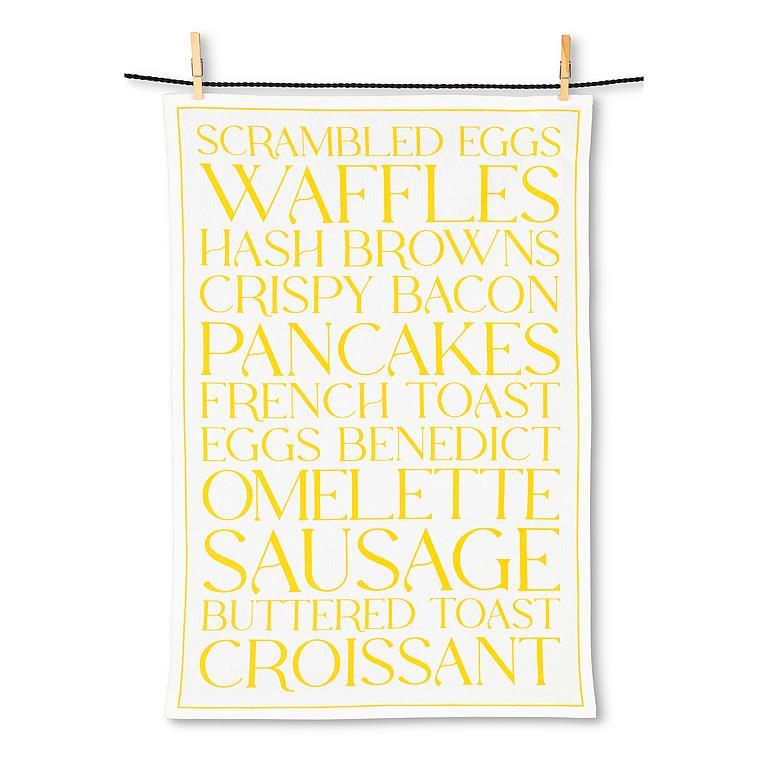 Breakfast Text Kitchen Towel