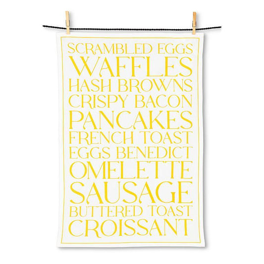 Breakfast Text Kitchen Towel
