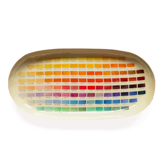 Printed Oval Enamel Tray - Nomenclature of Colours