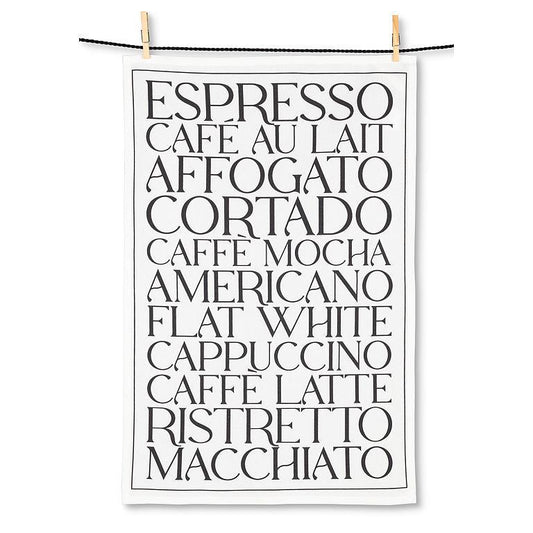 Coffee Text Kitchen Towel