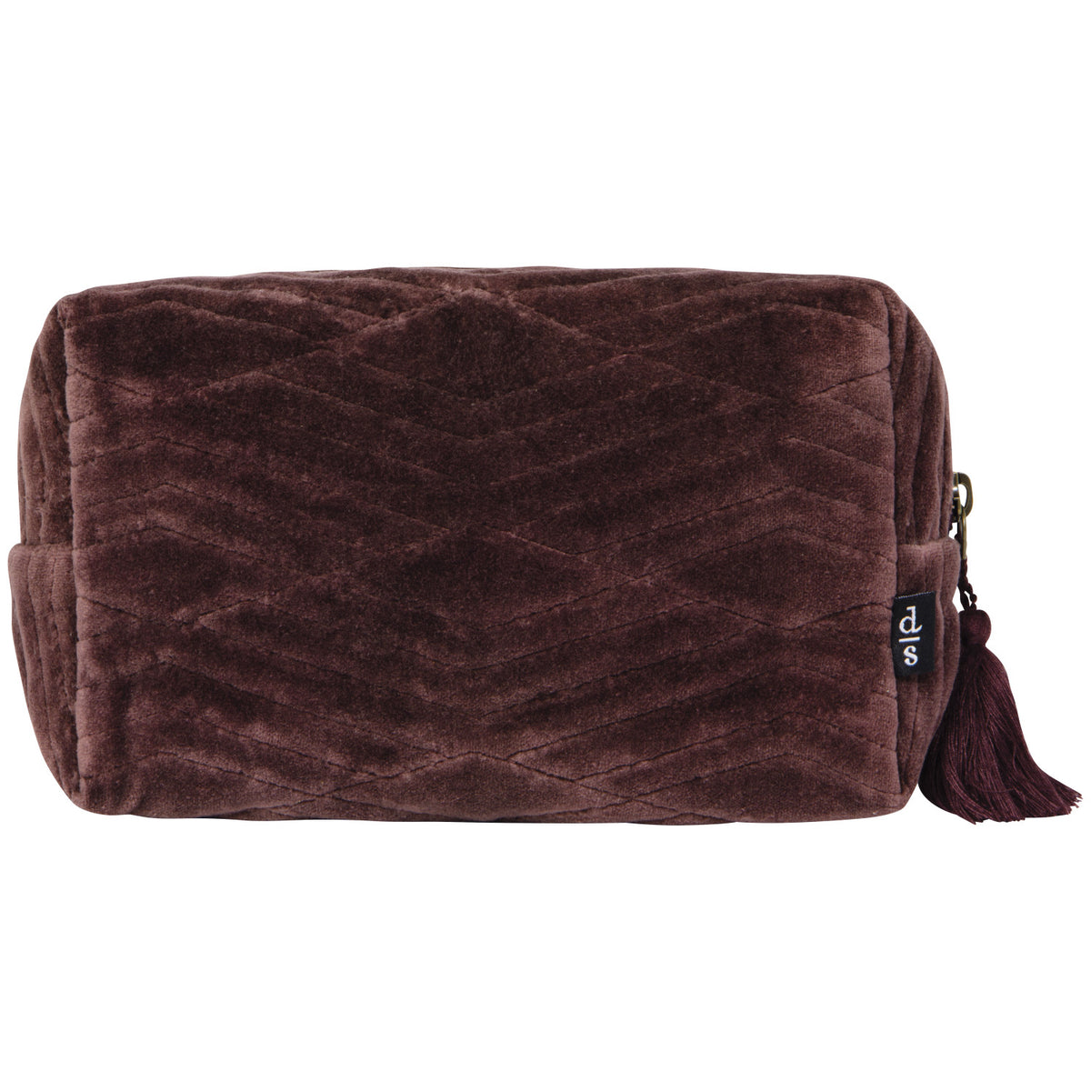 Quilted Velvet Cosmetic Bag