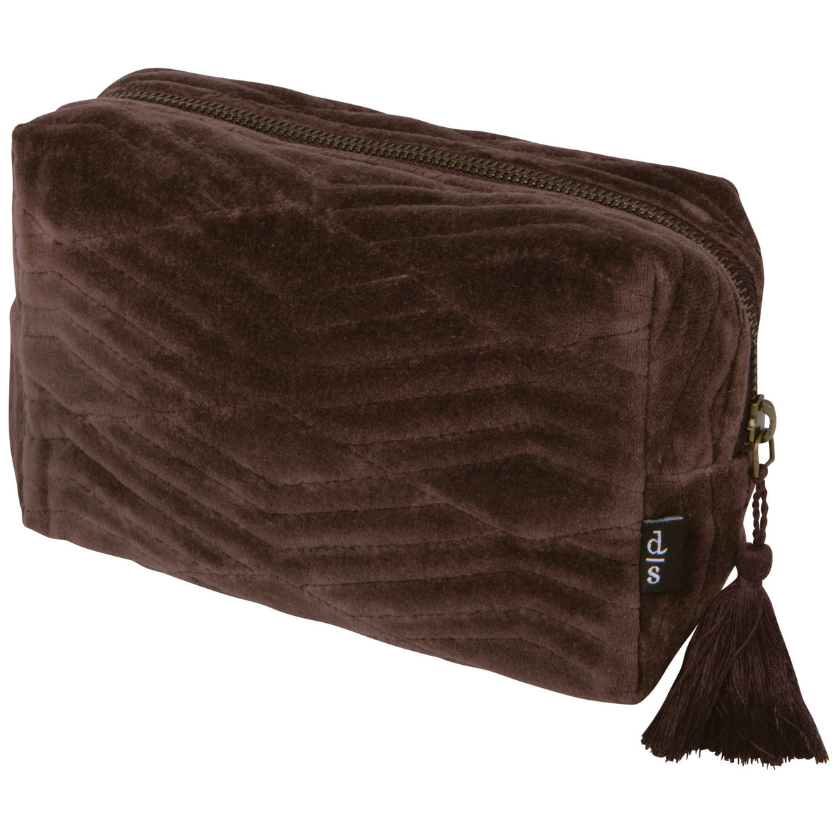Quilted Velvet Cosmetic Bag