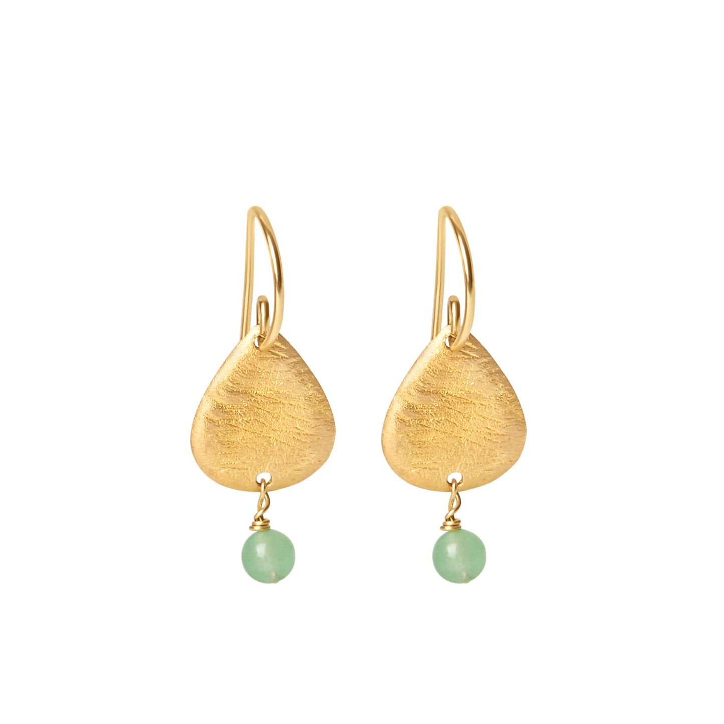 Dalia Teardrop with Aventurine Dangle Earrings