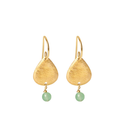 Dalia Teardrop with Aventurine Dangle Earrings