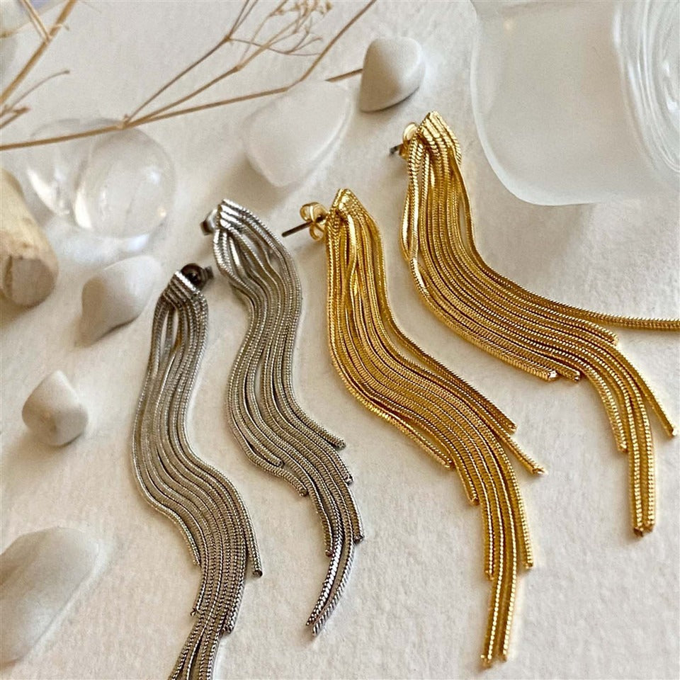 Cascading Chains Drop Earrings