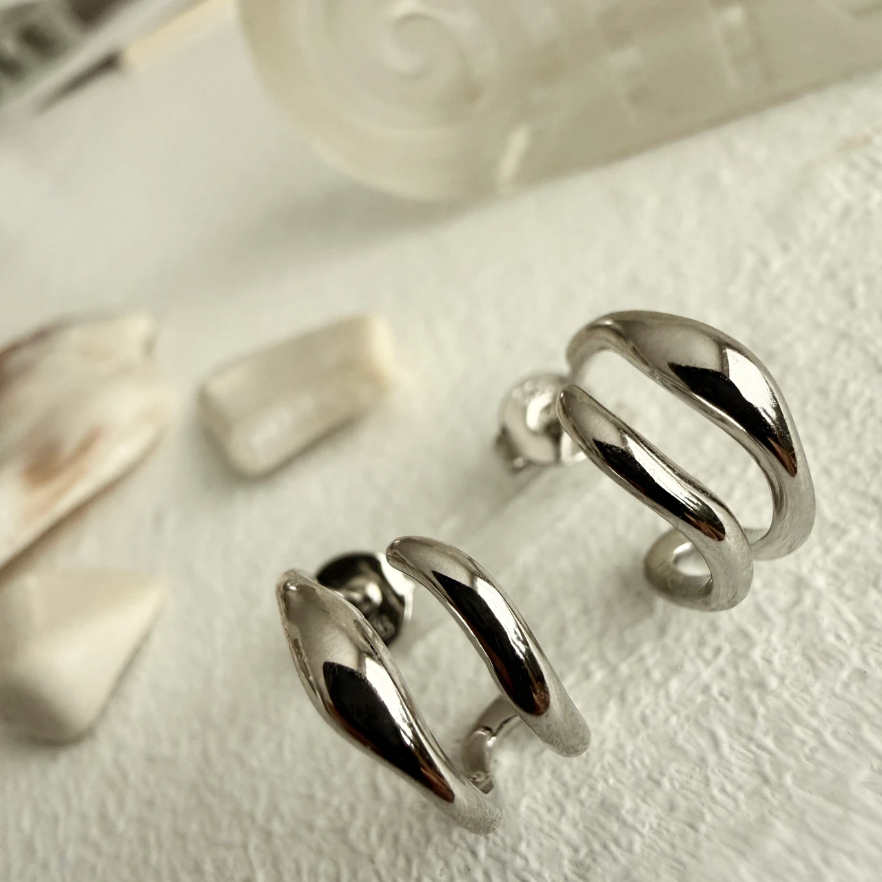 Callisto Double Wave Hoop Earrings