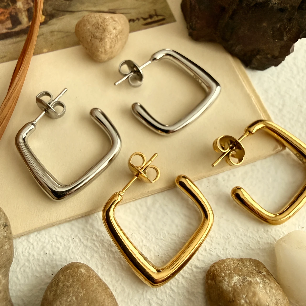 Miro Oblique Hoop Earrings