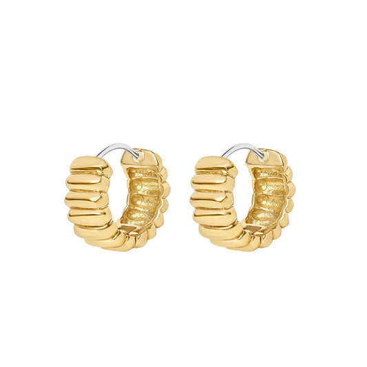 James Corrugated Hoop Earrings