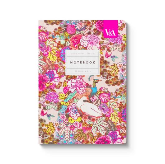 A5 Neon Floral Paperback Notebooks