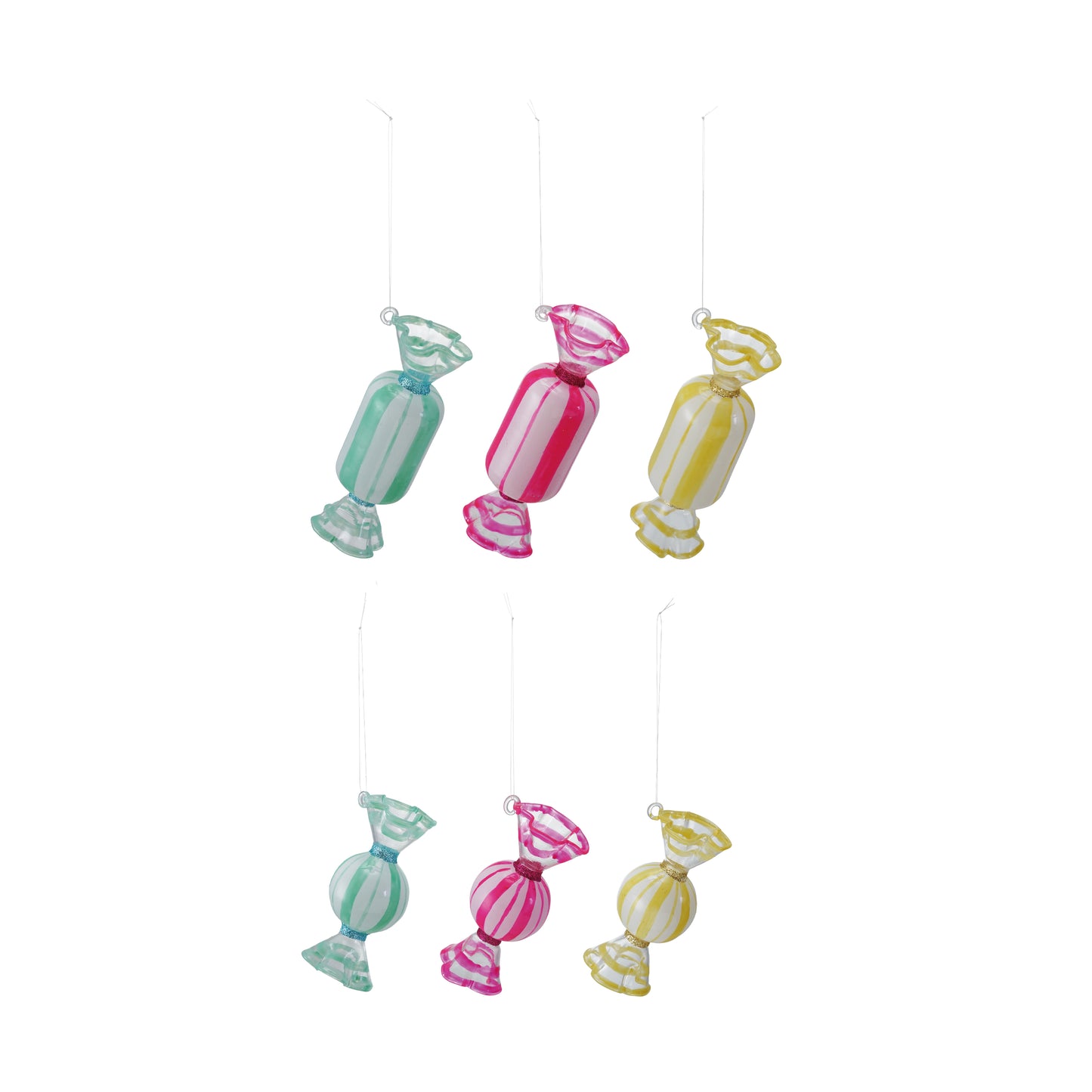 Glass Candy Shaped Ornaments