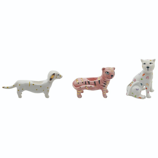 Stoneware Animal Match Holders