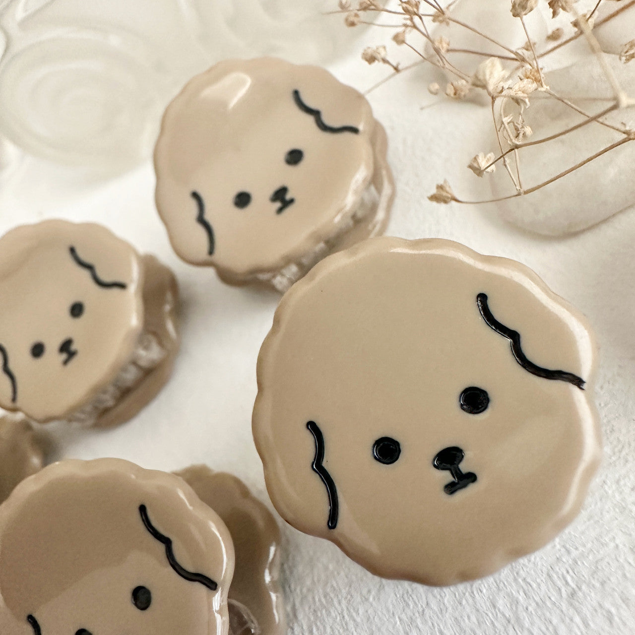 Dog Face Mini Claw Clips
