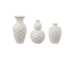 Stoneware Basket Weave Vases
