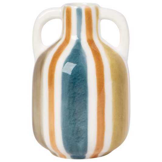 Rustic Stripe Bud Vase