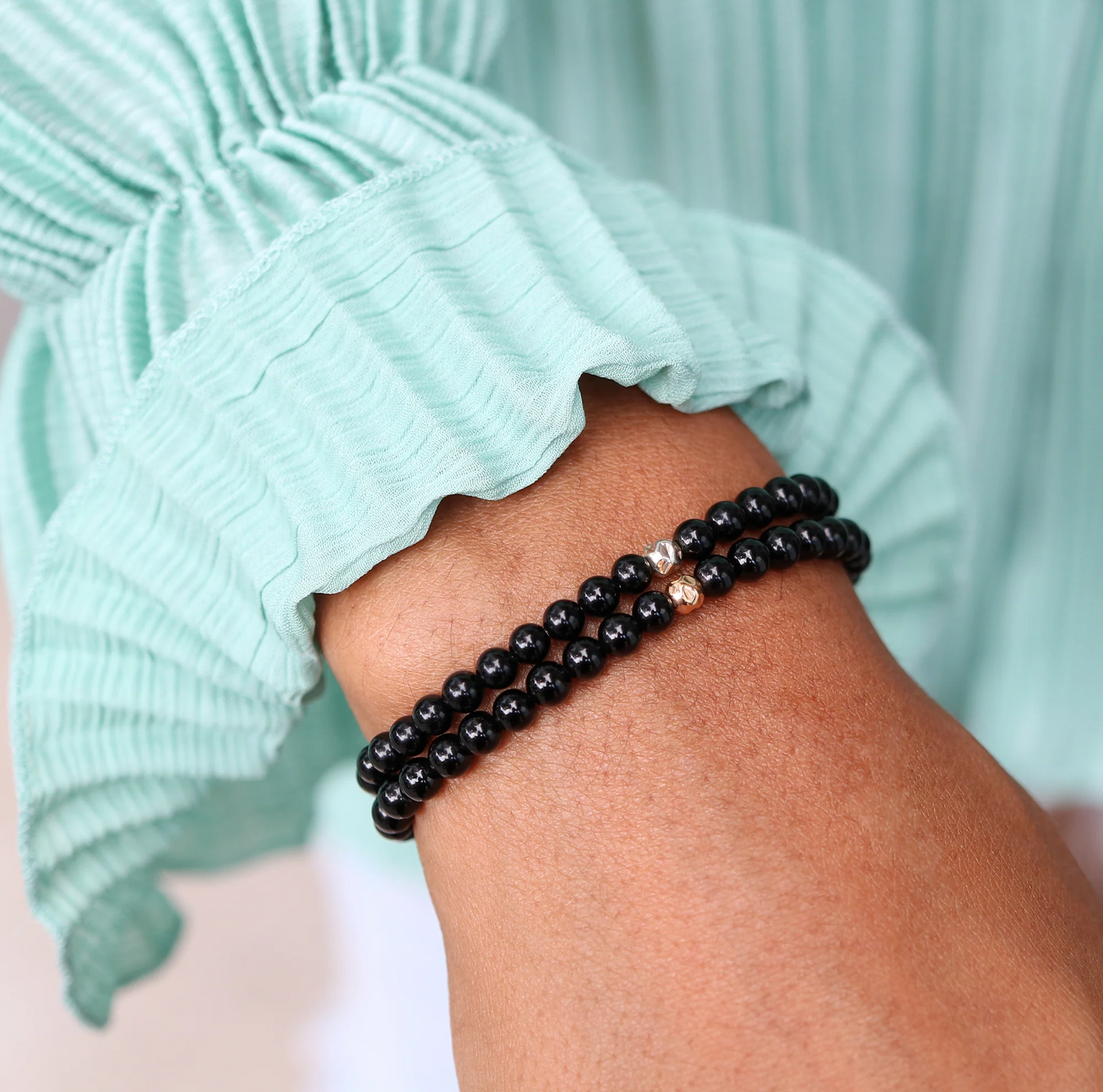 Dainty Protection Bracelet - Onyx