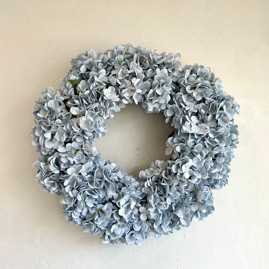 Antique Blue Hydrangea Wreath 26"