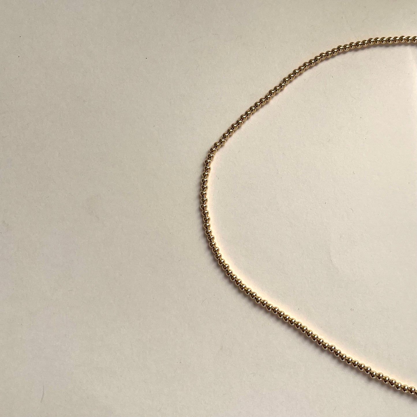 Gold Leave On Necklace - 3mm