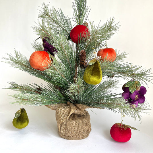 Velvet Fruit Ornaments