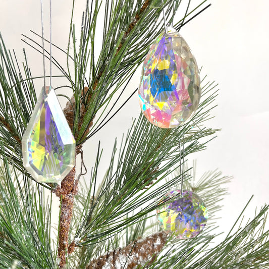 Iridescent Glass Pendant Ornaments