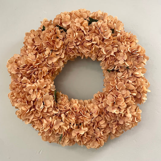 Toffee Hydrangea Wreath 26"