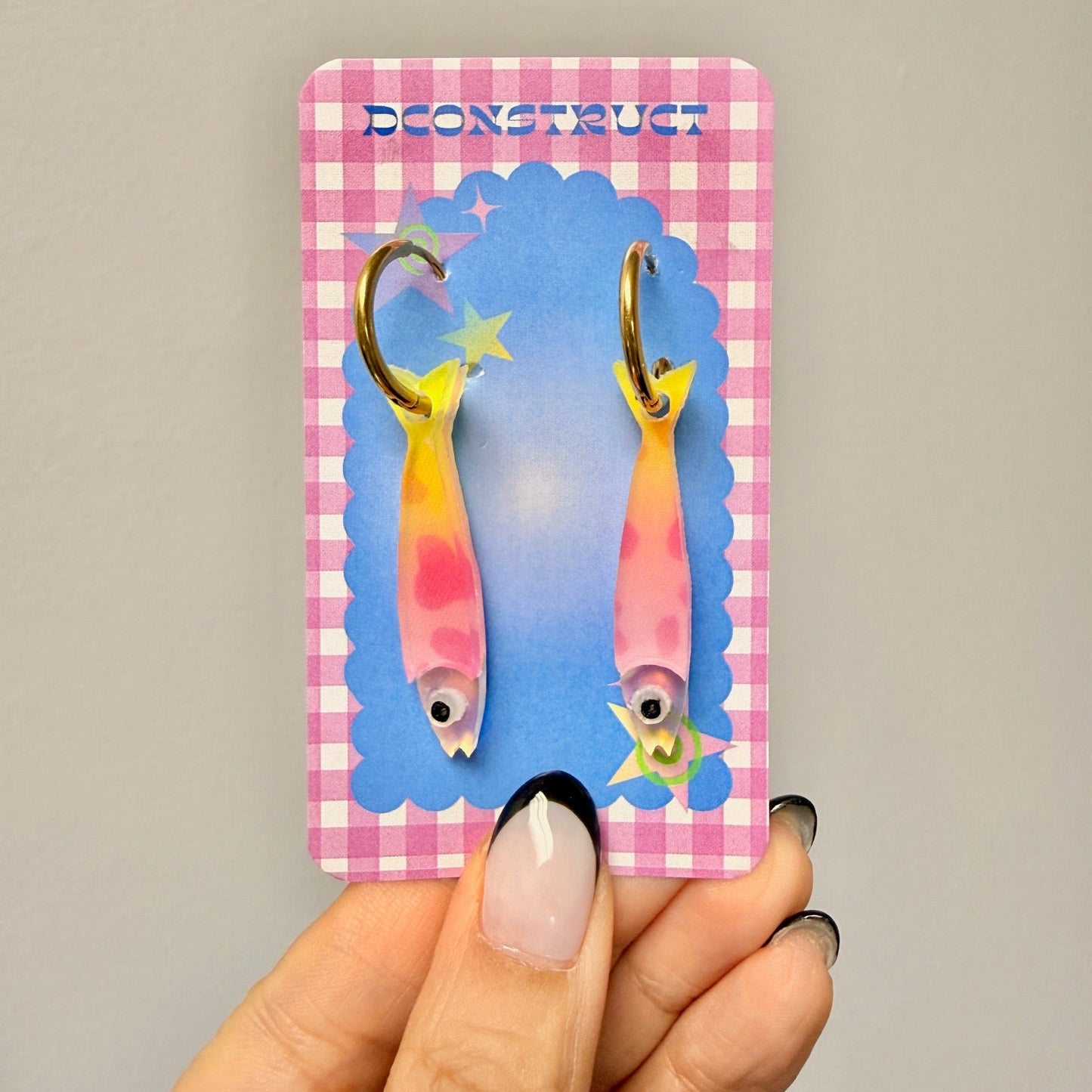 Small Sardine Hoop Earrings