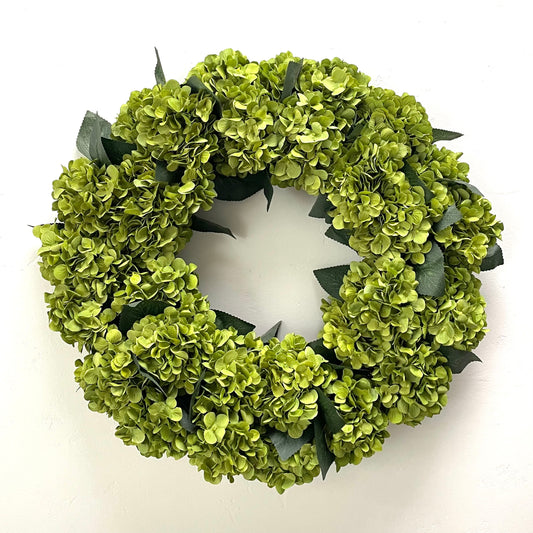 Moss Green Hydrangea Wreath 26"