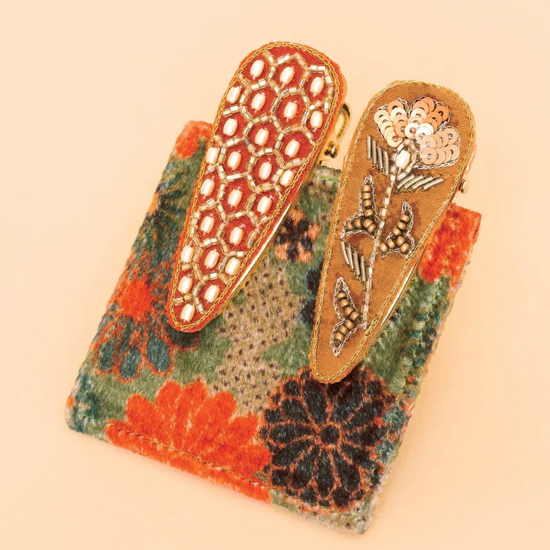 Embellished Hair Clips - 2pack