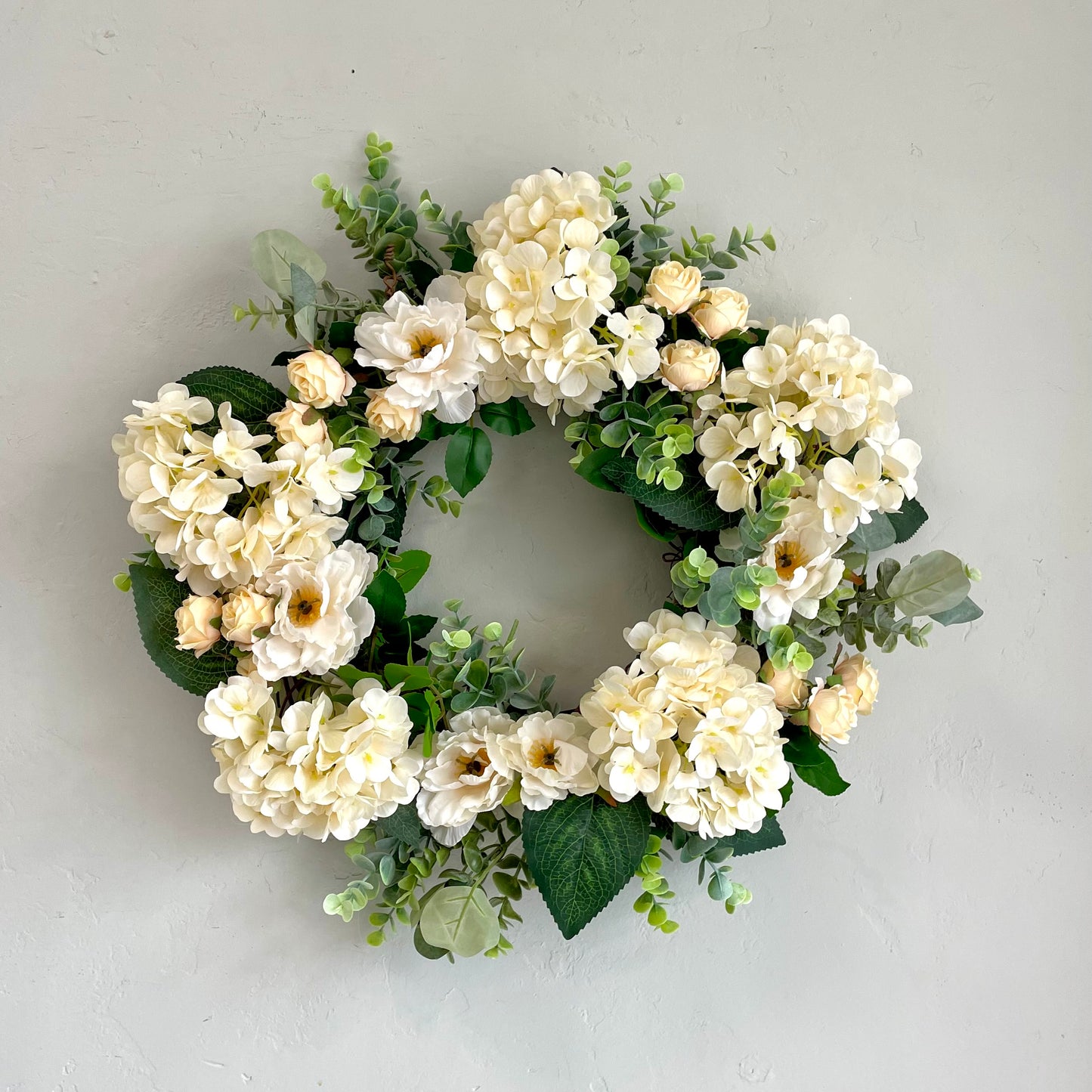 Cream & Eucalyptus Wreath