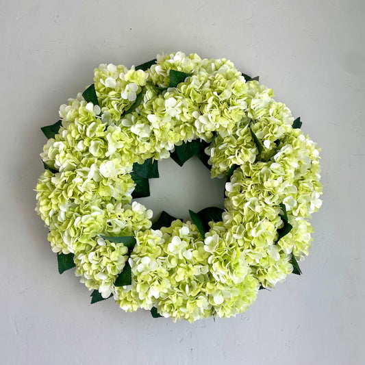 Pale Green Hydrangea Wreath 26"