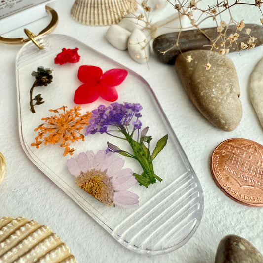 Pressed Flowers Keychains
