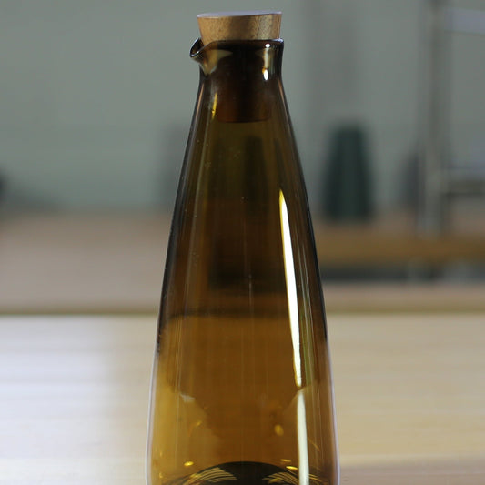 Hand-Blown Glass Dressing Carafe with Lid