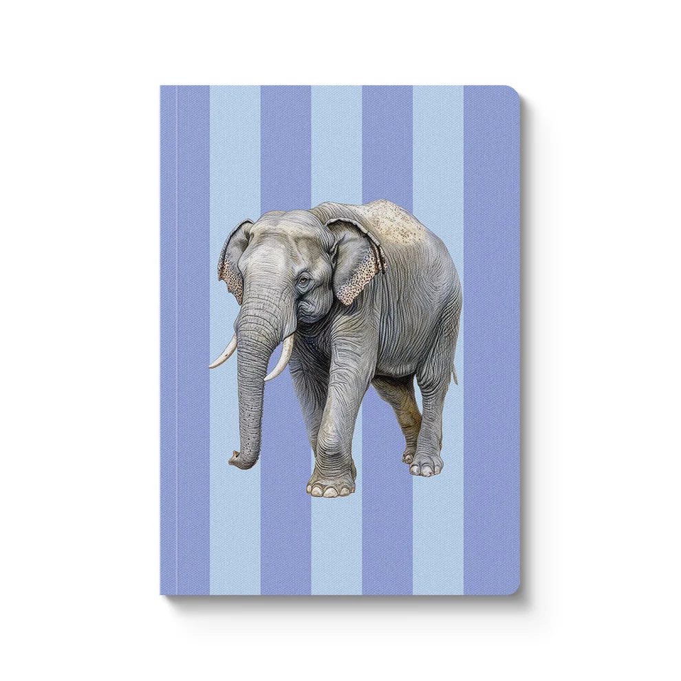 A5 Neon Striped Animal Paperback Notebooks