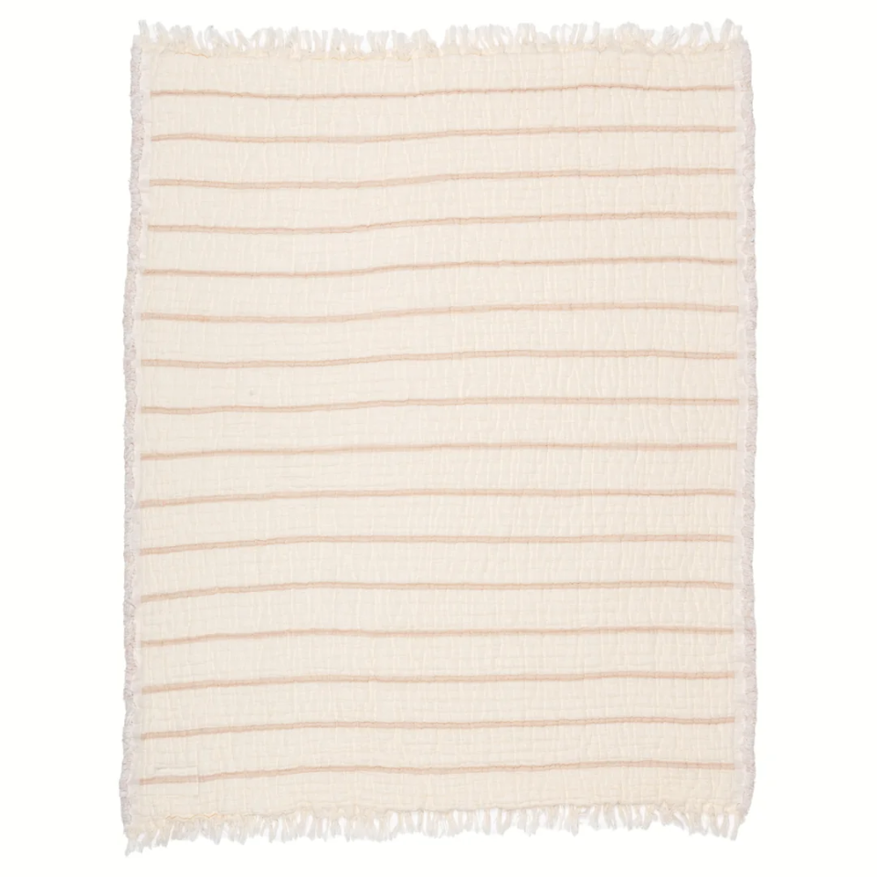 Lotus Striped Quilted Baby Blanket