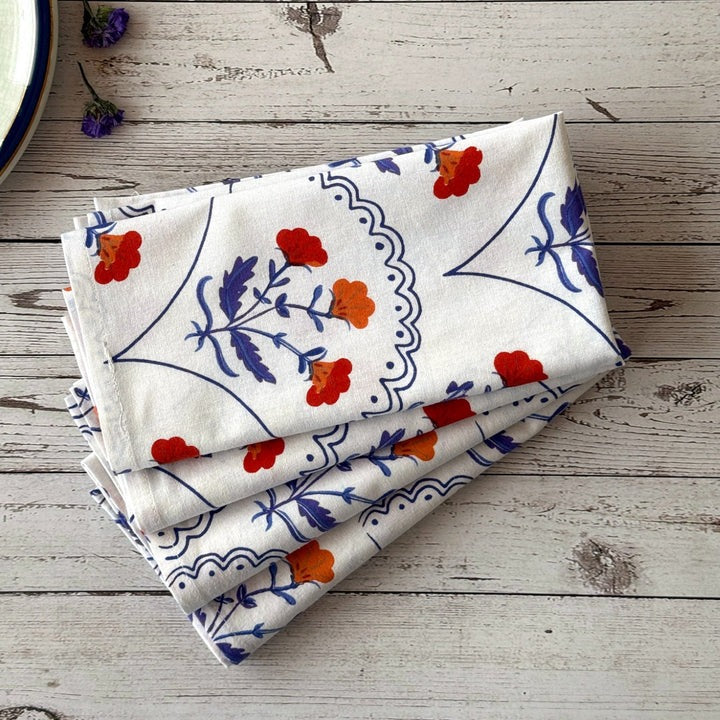 Printed Cotton Woven Napkins Set/4