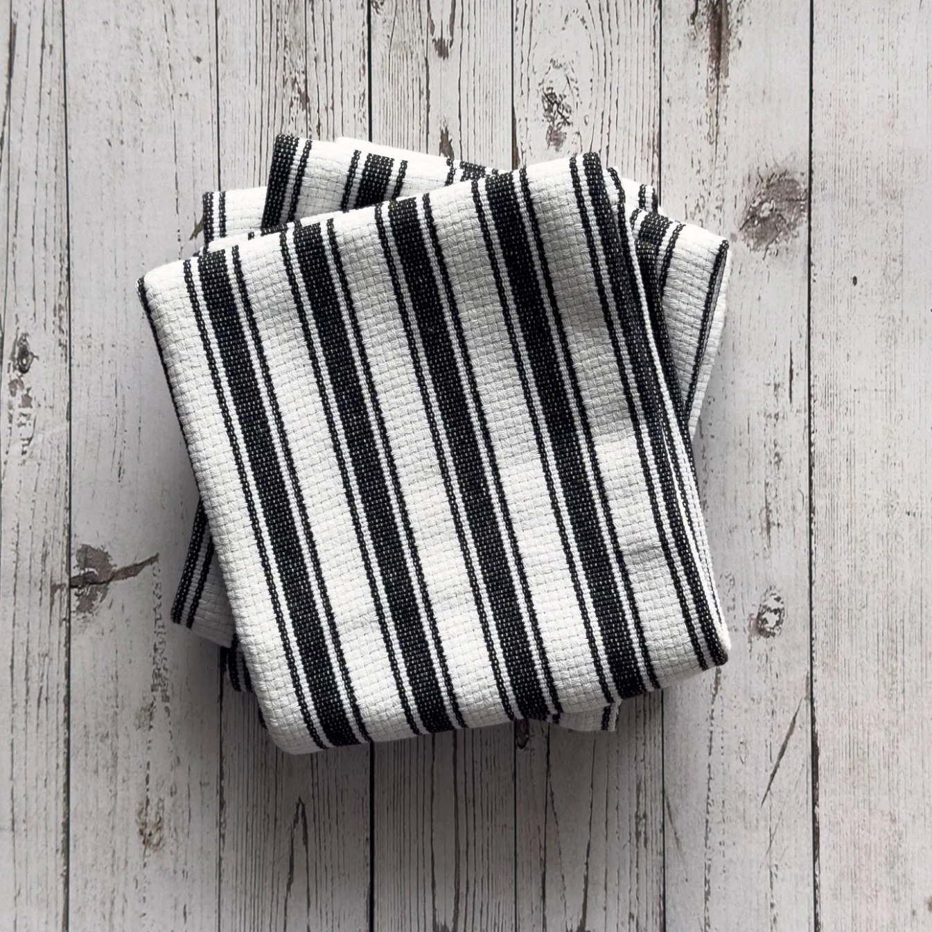 Railroad Stripe Kitchen Towels - Set of 3