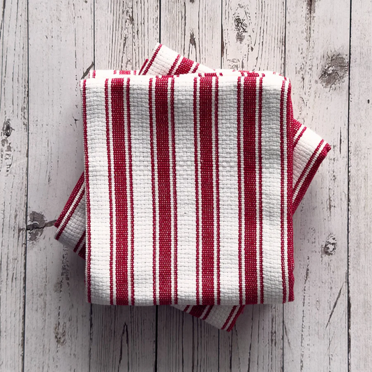 Railroad Stripe Kitchen Towels - Set of 3