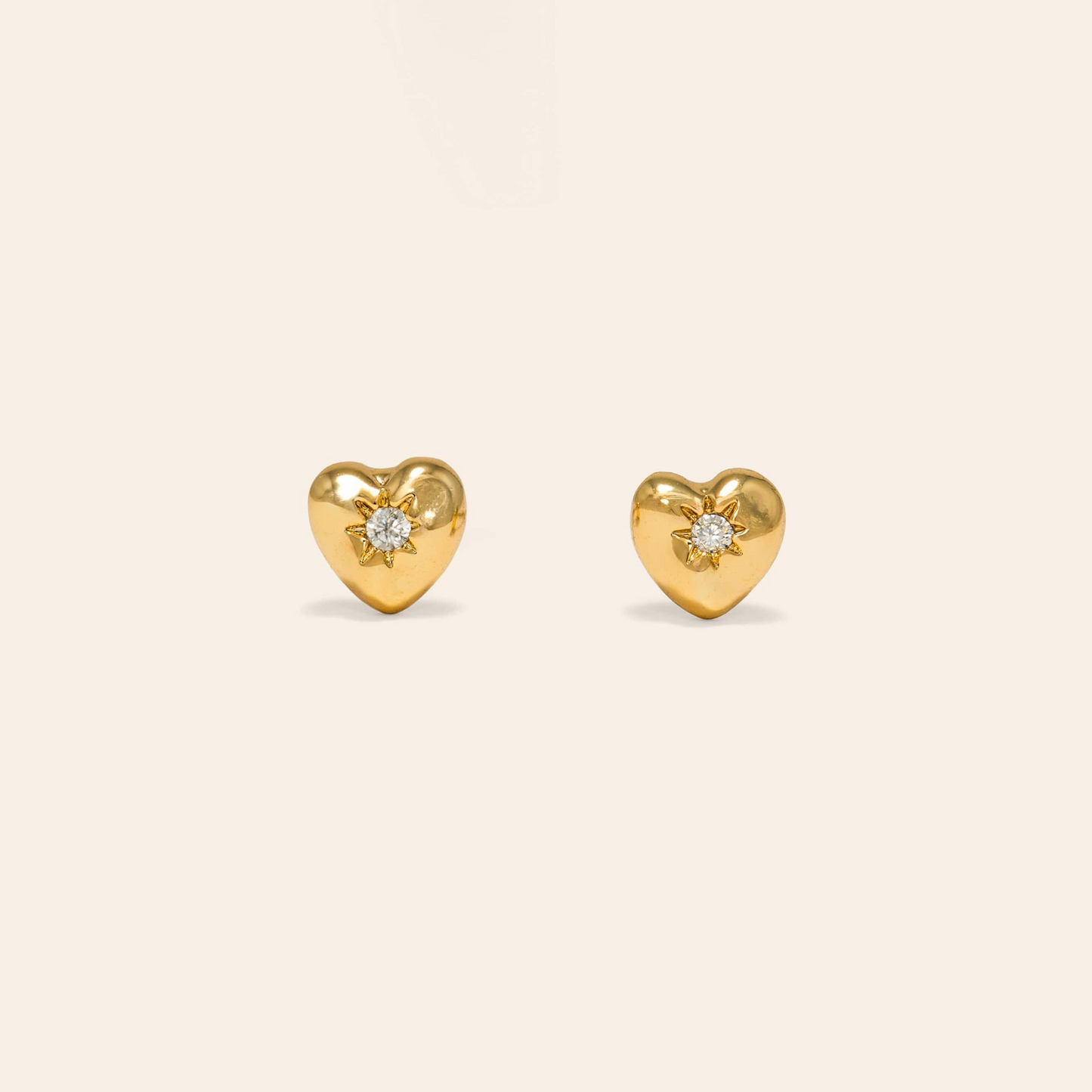 Micro Puff Heart Stud Earrings