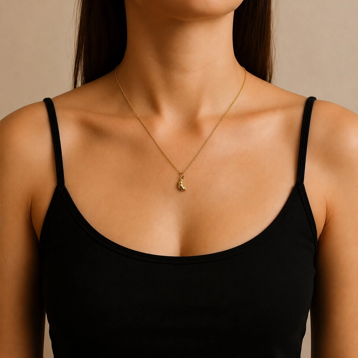 Croissant Charm Necklace