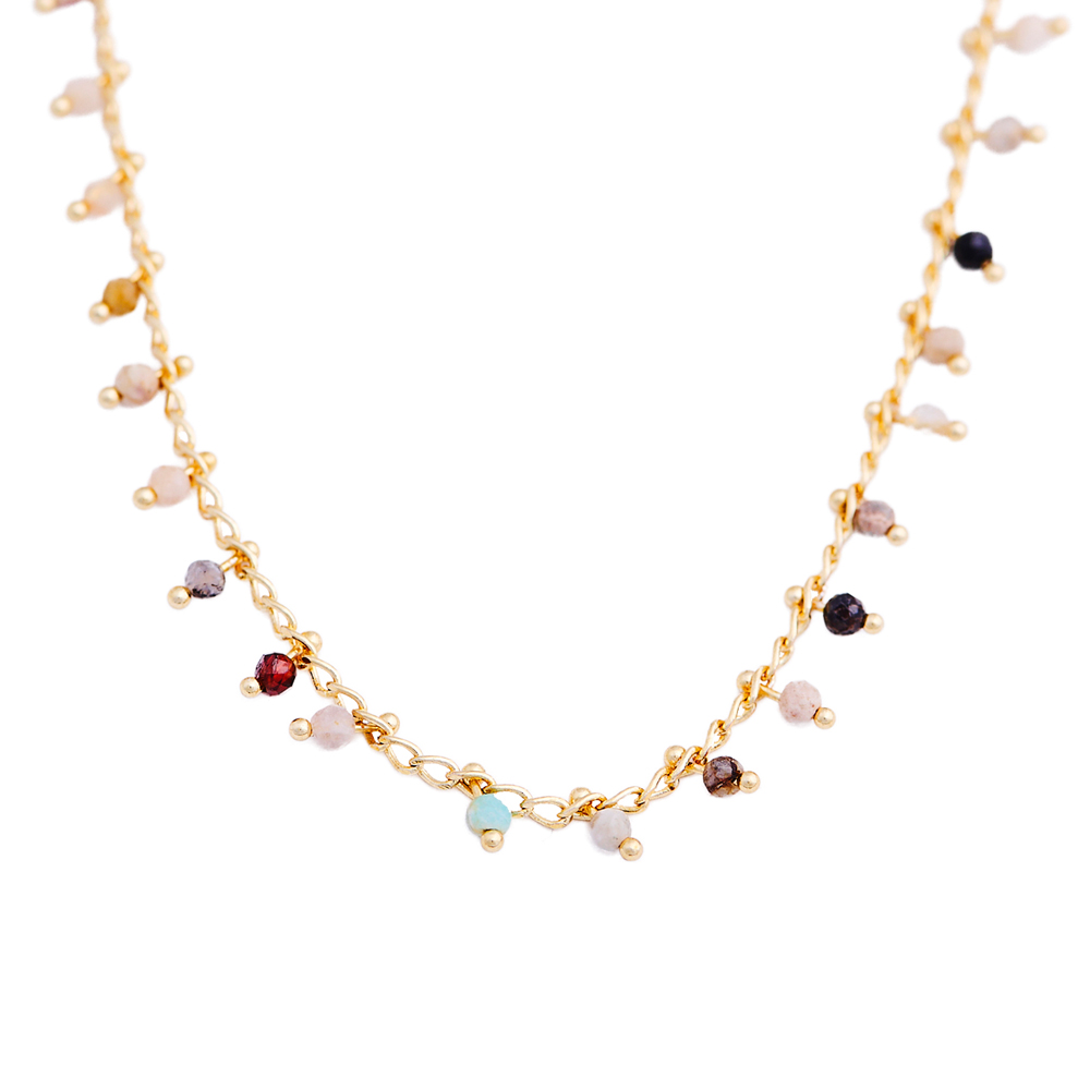 Soleil Stone Bead Necklace