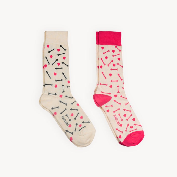 Pima Cotton Socks - Hearts and Arrows 2 Pack