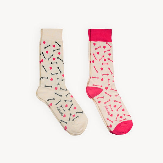 Pima Cotton Socks - Hearts and Arrows 2 Pack