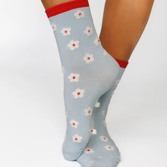 Daisy Puff Socks