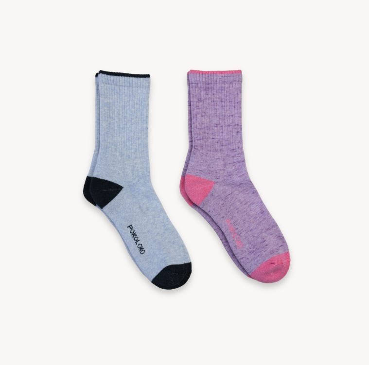 Pima Cotton Heel Toe Socks - 2 Pack