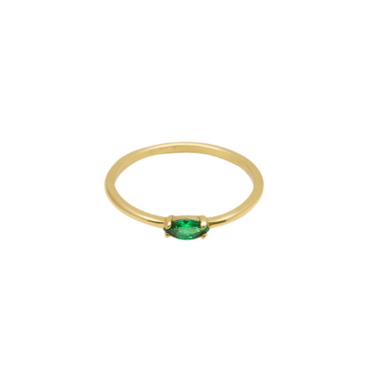 Emerald Dainty Ring