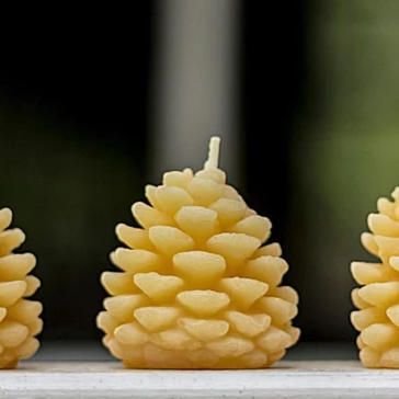 Beeswax Works Pine Cone Candles
