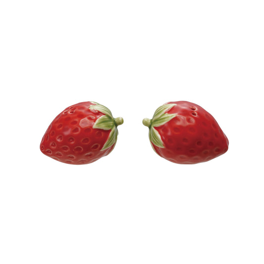 Strawberry Shaped Salt & Pepper Shakers
