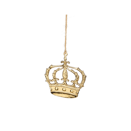 Cast Metal Gold Crown Ornament