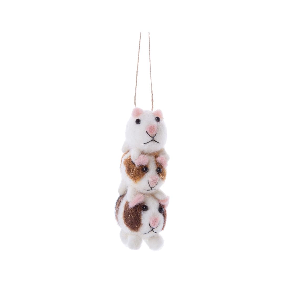 Felt Guinea Pig Stack Ornament