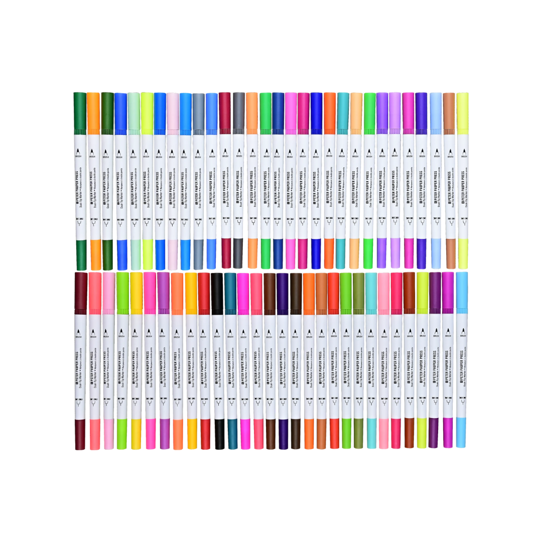 Dual-Tip Colouring Markers - Set of 60